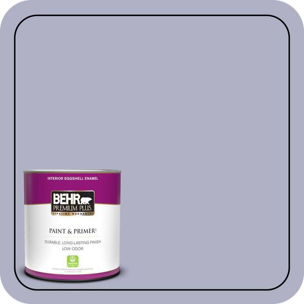 BEHR PREMIUM PLUS 1 qt. #S560-3 Noble Purple Eggshell Enamel Low Odor Interior Paint & Primer