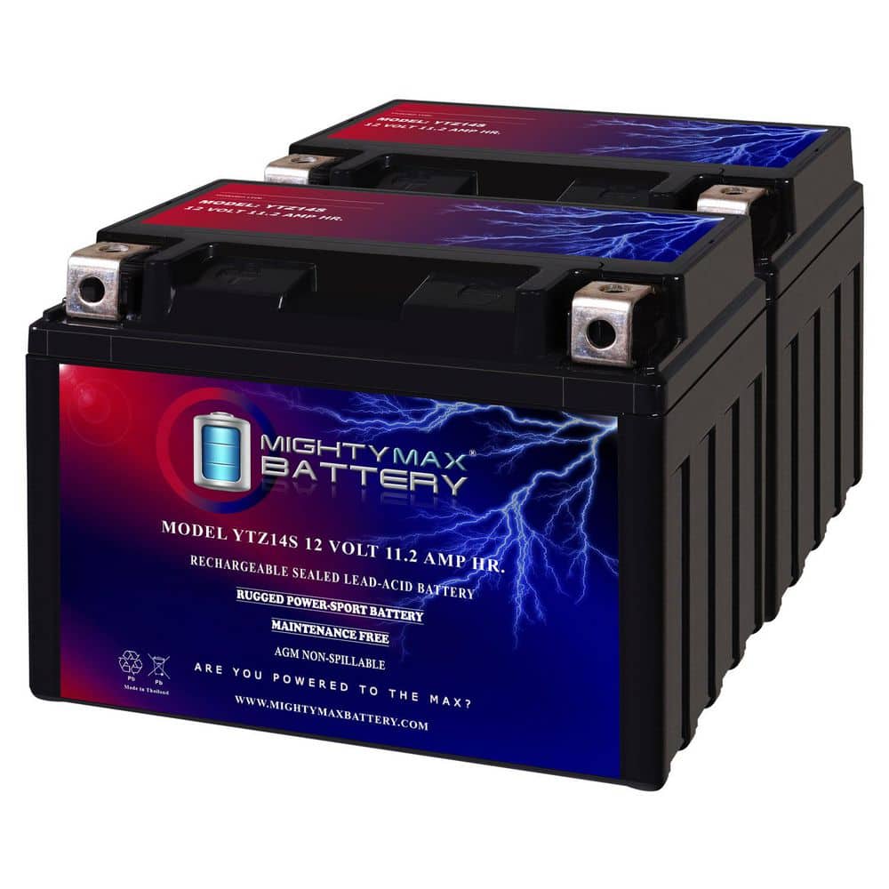 YTZ14S 12-volt 11.2AH Replacement Battery Compatible with Yamaha NGK-YTZ14-S0-00 - 2 Pack price history on PriceWatchPro