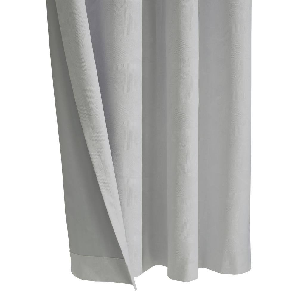White Velvet Blackout Grommet Curtain Panel 52" x 63"