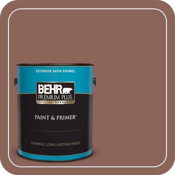 BEHR PREMIUM PLUS 1 gal. #BXC-52 Natural Copper Satin Enamel Exterior Paint & Primer