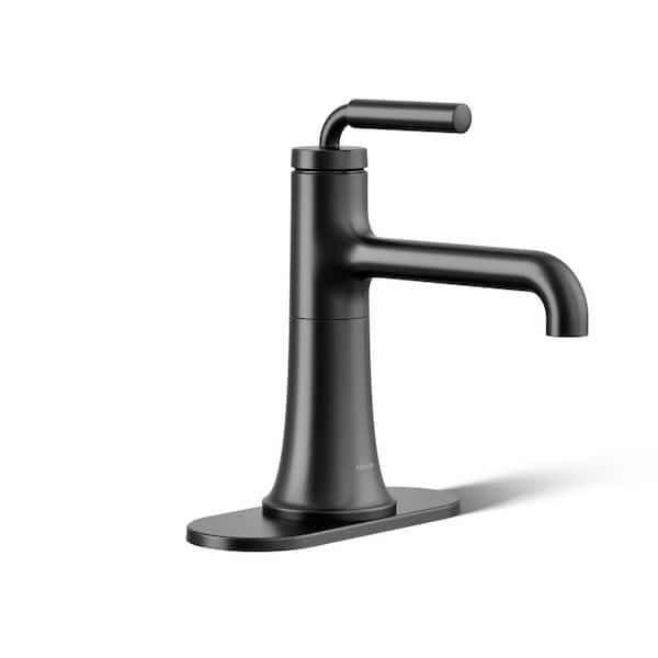 KOHLER Tone Single Hole 1.0 GPM Bathroom Sink Faucet in Matte Black