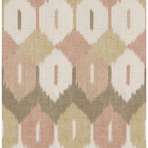 Abilene Apricot Ikat Wallpaper