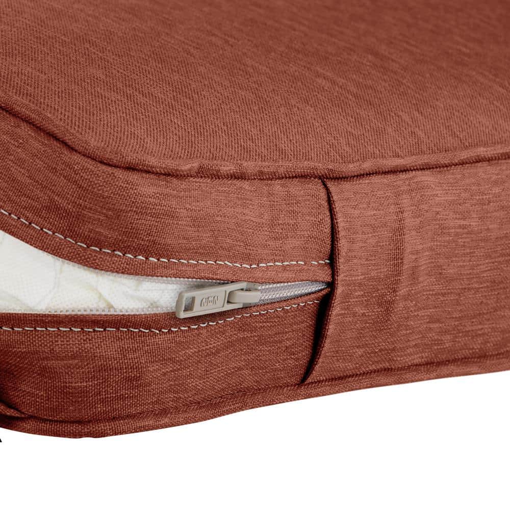 Heather Henna Red Water-Resistant Patio Bench Cushion Cover, 59 x 18 x 3 inch