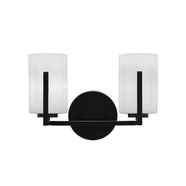 Unbranded Cottonwood 12.75 in. 2-Light Matte Black Vanity Light