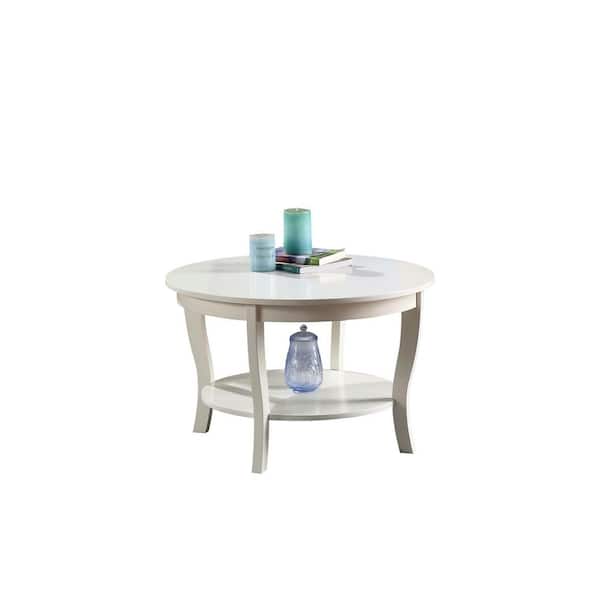 Convenience Concepts American Heritage 18 In H White Round Coffee Table R6 361 White Round Coffee Table R6 361, American Heritage Round Coffee Table White