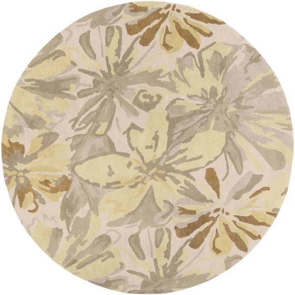 Artistic Weavers Amaranthus Butter 4 ft. x 4 ft. Round Indoor Area Rug