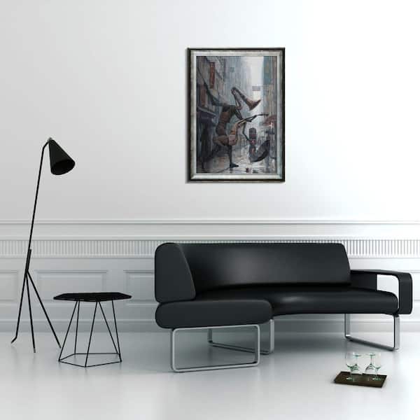 Seminarie toevoegen slagader LA PASTICHE 29 in. x 41 in."Life is A Dance in The Rain Instrumental with  Athenian Silver Frame" by Adrian Borda Framed Wall Art  2A1486B1156724X36-FR-20430624X36 - The Home Depot
