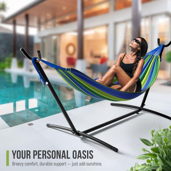 Sorbus 7 ft. Free Standing Adjustable Double Hammock Bed with