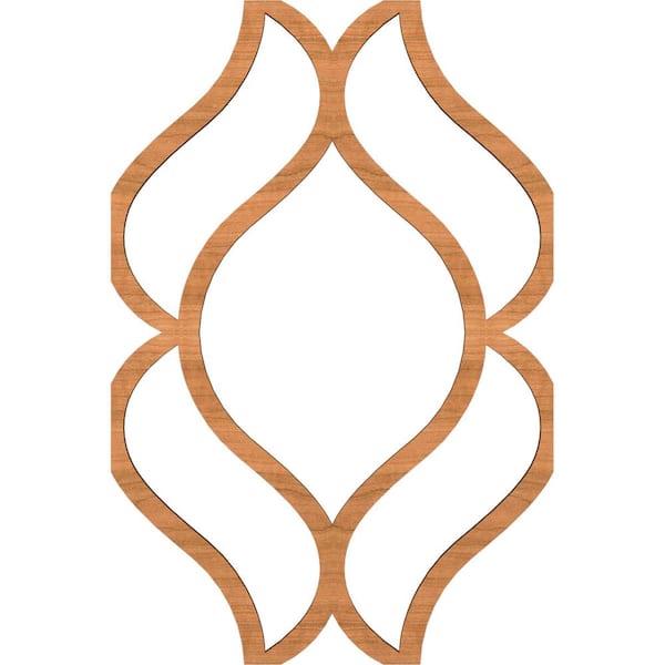 Ekena Millwork Small Villarreal Fretwork 3/8 in. x 2-2/3 ft. x 4 ft. Brown Wood Decorative Wall Paneling 1-Pack