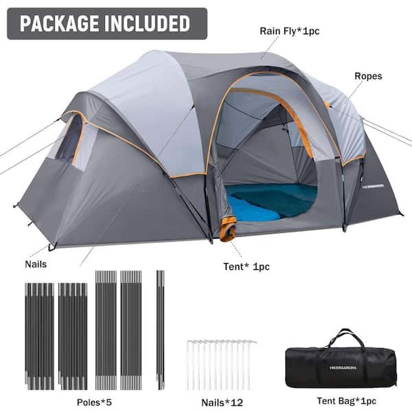 トップス eLLa tent cardboard sweat (gray) 9 Person Instant Cabin Tent – Core Equipment