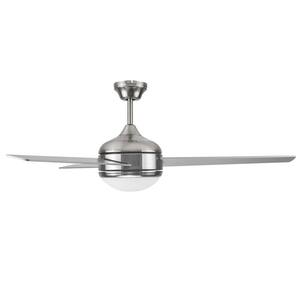 Treviento 52 in. Indoor Satin Nickel LED Ceiling Fan with Light with Wall Control