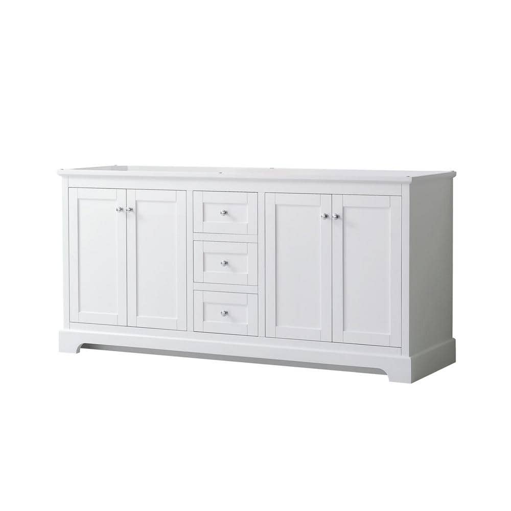Avery 71" White Double Freestanding Bathroom Vanity
