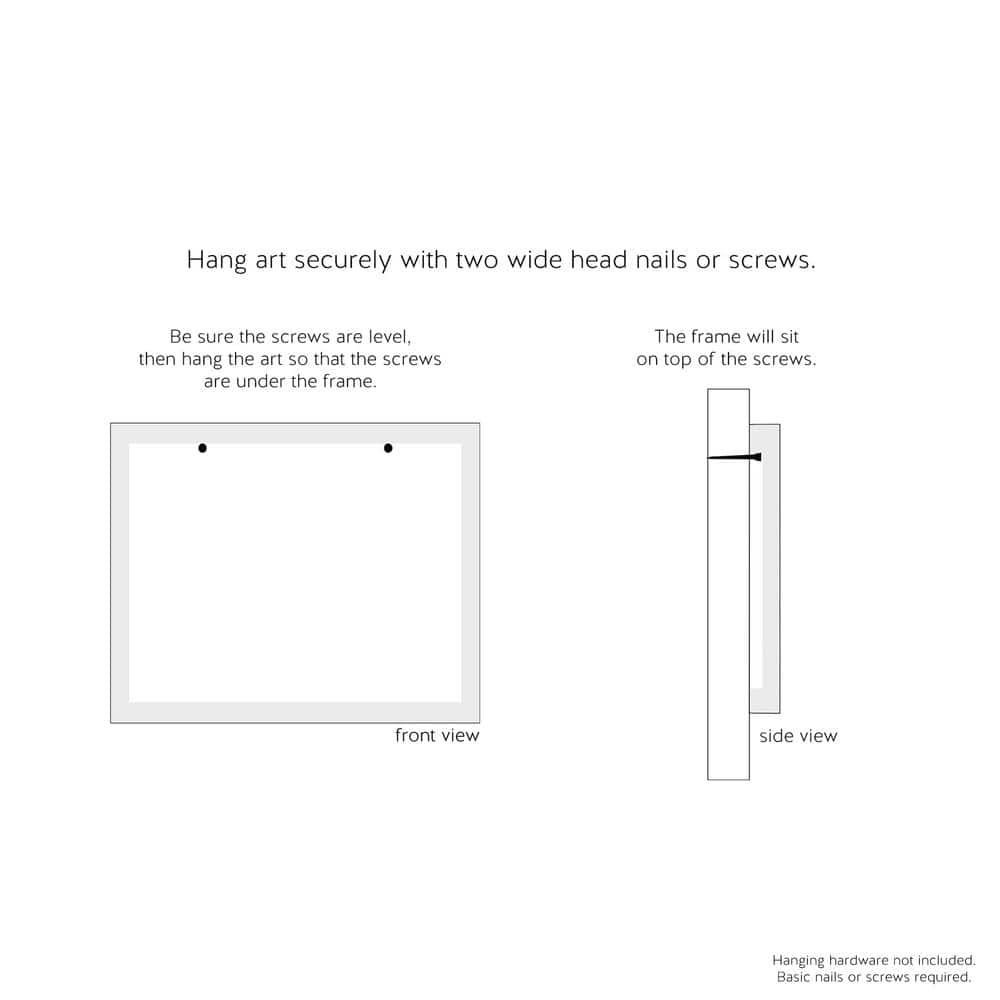 Laundry Symbols Black and White Canvas Print with Ebony Frame