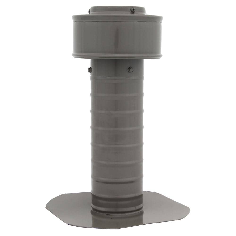 Keepa Vent 3 in. Dia 7 sq. in. NFA Aluminum Finish Static Roof Vent for Flat Roofs with 8 in. high collar in Weatherwood price history on PriceWatchPro