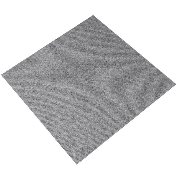 24x24 Self Adhesive Peel and Stick Carpet Tiles, 9 Pack Light Gray Soft Padded Floor Squares
