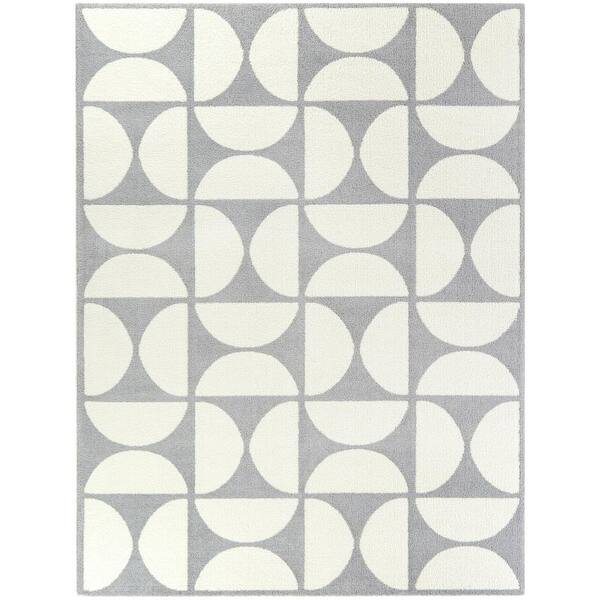 BALTA Bartholdi Grey 8 ft. x 10 ft. Modern Geometric Area Rug