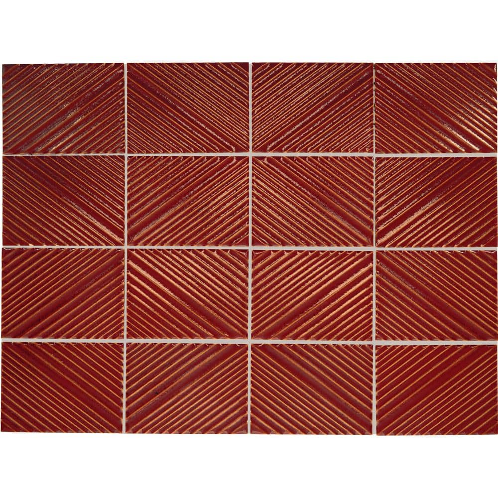 Revalia Remix Spice 12 in. x 16 in. Glossy Ceramic Structural Mosaic Wall Tile (10.4 sq. ft./case) price history on PriceWatchPro