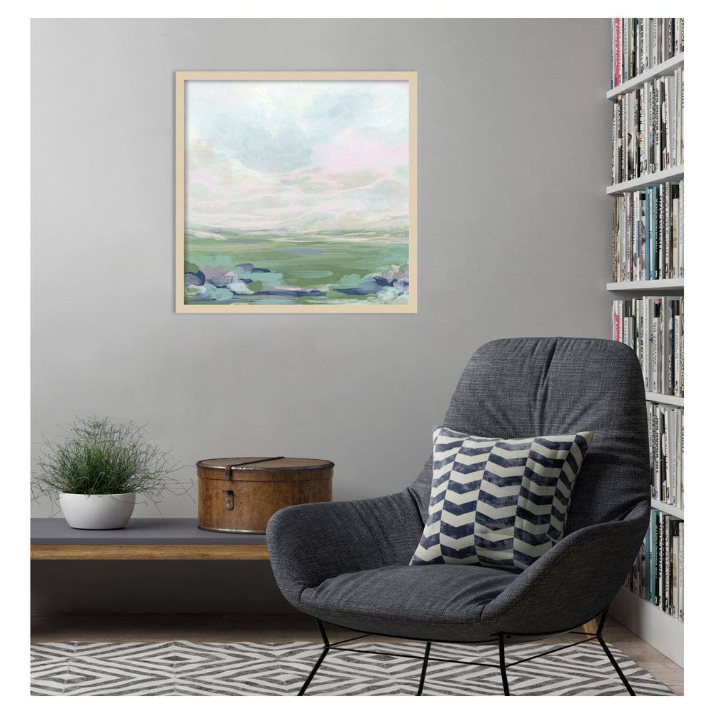 Lavender Scape I Svelte Natural Framed Abstract Art Print