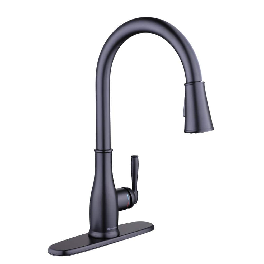 Glacier Bay Halwin Single-Handle Pull-Down Sprayer Kitchen Faucet in ...