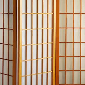 3 ft. Short Window Pane Shoji Screen - Honey - 3 Panels