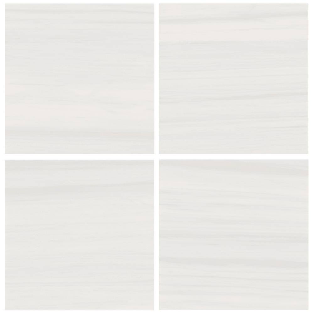 Terius Dolomite Warm White Polished Marble Look Porcelain Tile