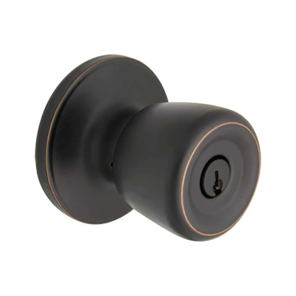 Simple Series Bell Aged Bronze Keyed Entry Door Knob