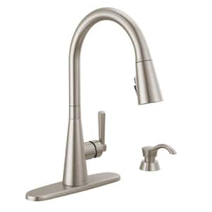 Boyd Single Handle Pull Down Sprayer Kitchen Faucet with ShieldSpray Technology in Spotshield Stainless