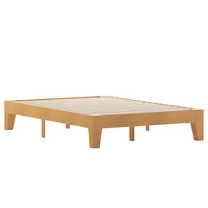 54 in. W Natural Wood Frame Full Platform Bed