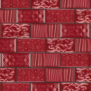 Antic Sensations Red Moon 3 in. x 6 in. Ceramic Wall Tile (4.16 sq. ft./Case)