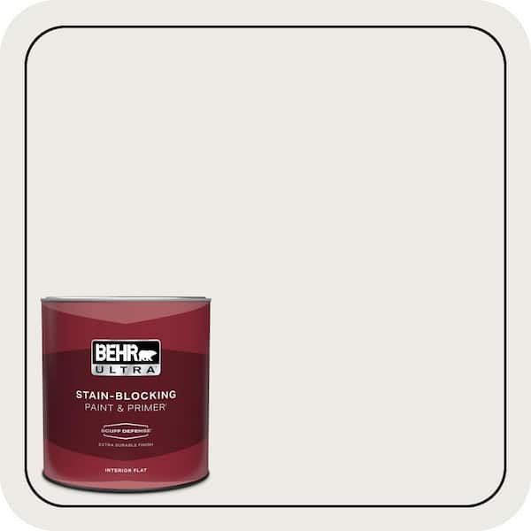 BEHR ULTRA 1 qt. #BL-W14 White Extra Durable Flat Interior Paint & Primer