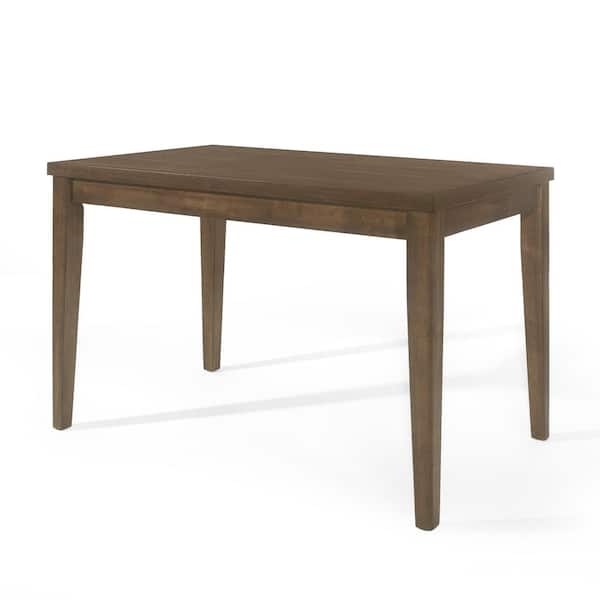 Noble House Woodbine 59.1 in. Rectangle Antique Brown MDF with Wood Frame (Seats 6)