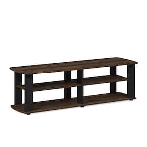Nelly 43.4 in. Columbia Walnut/Black Entertainment Center TV Stand Fit TV's up to 49 in.