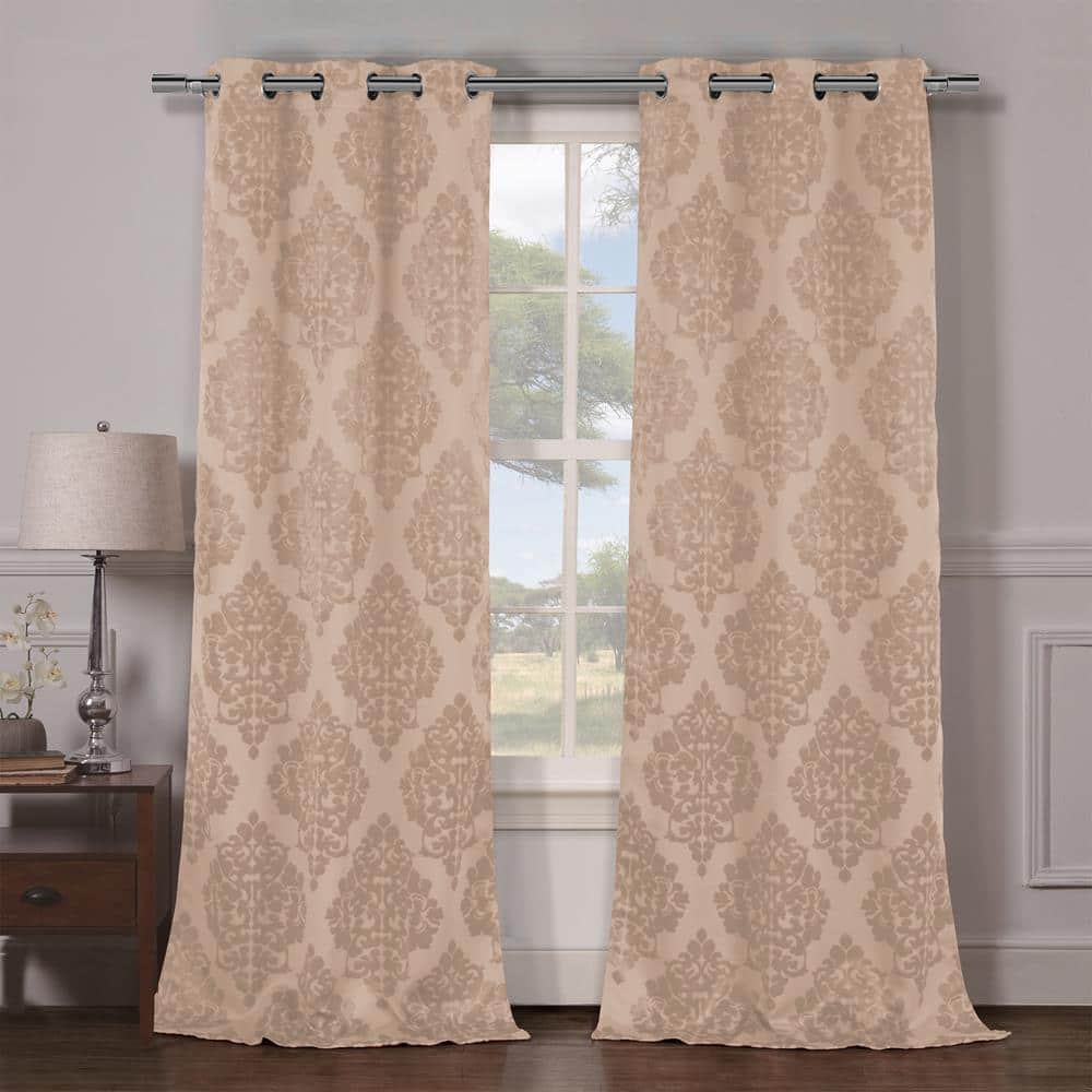 Catalina 38 in. W x 84 in. L Polyester Window Panel in Taupe
