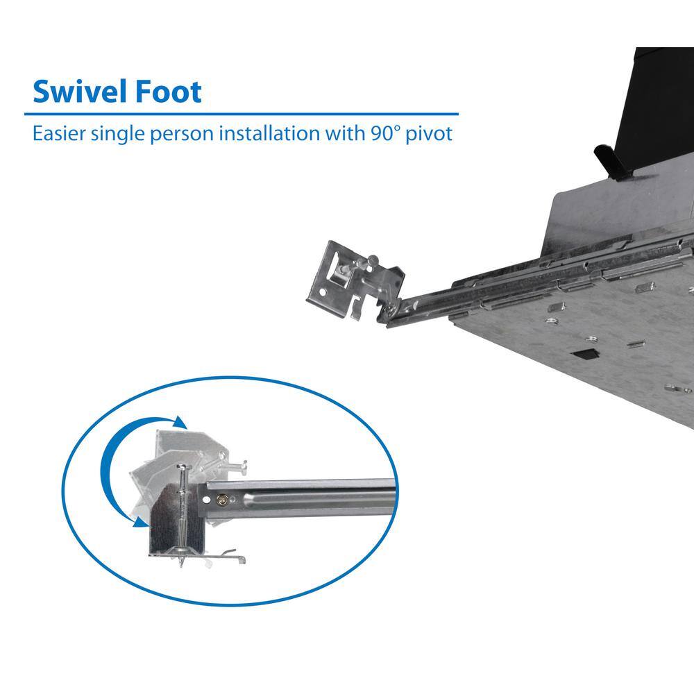 Air-Tight 4'' Black IC Rated LED Recessed Lighting Housing
