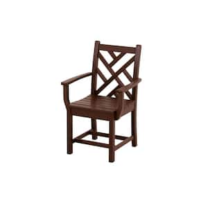 Chippendale Mahogany Patio Dining Arm Chair