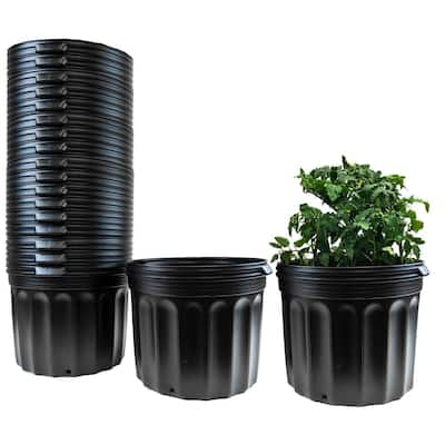 Tidoin Modern 4.5 in. x 7.1 in. Plastic Planter Pots Set Plant Pot  Decorative Nursery with Drainage Holes and Tray (5-Pack) DHS-YDW1-354 - The  Home Depot