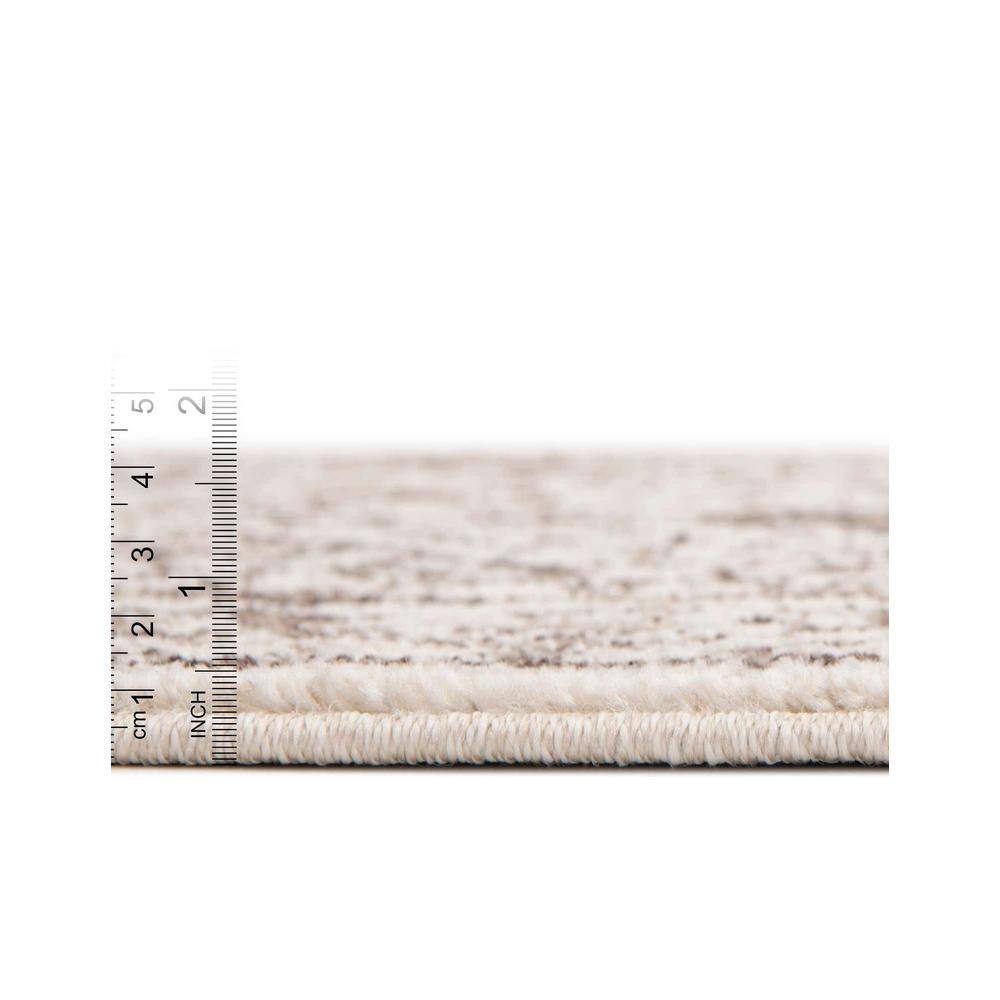 Beige and Brown Synthetic Stain-Resistant 10' x 13' Area Rug