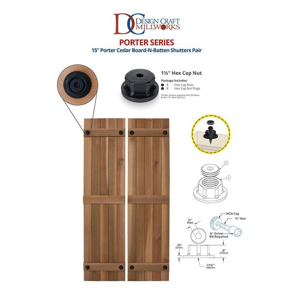 389番　シャン様オーダー品 Design Craft MIllworks Porter 15 in. x 38 in. Cedar Board