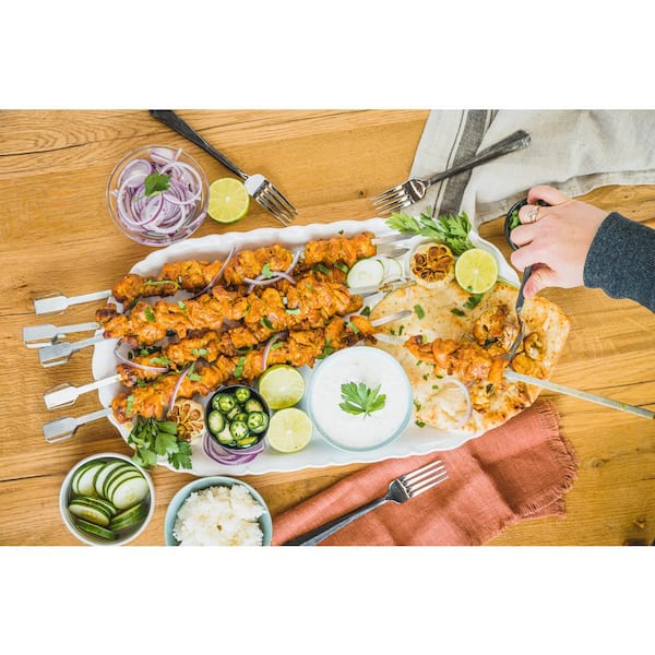 NAPOLEON Eight Stainless Steel Multifunctional Skewers-Cooking