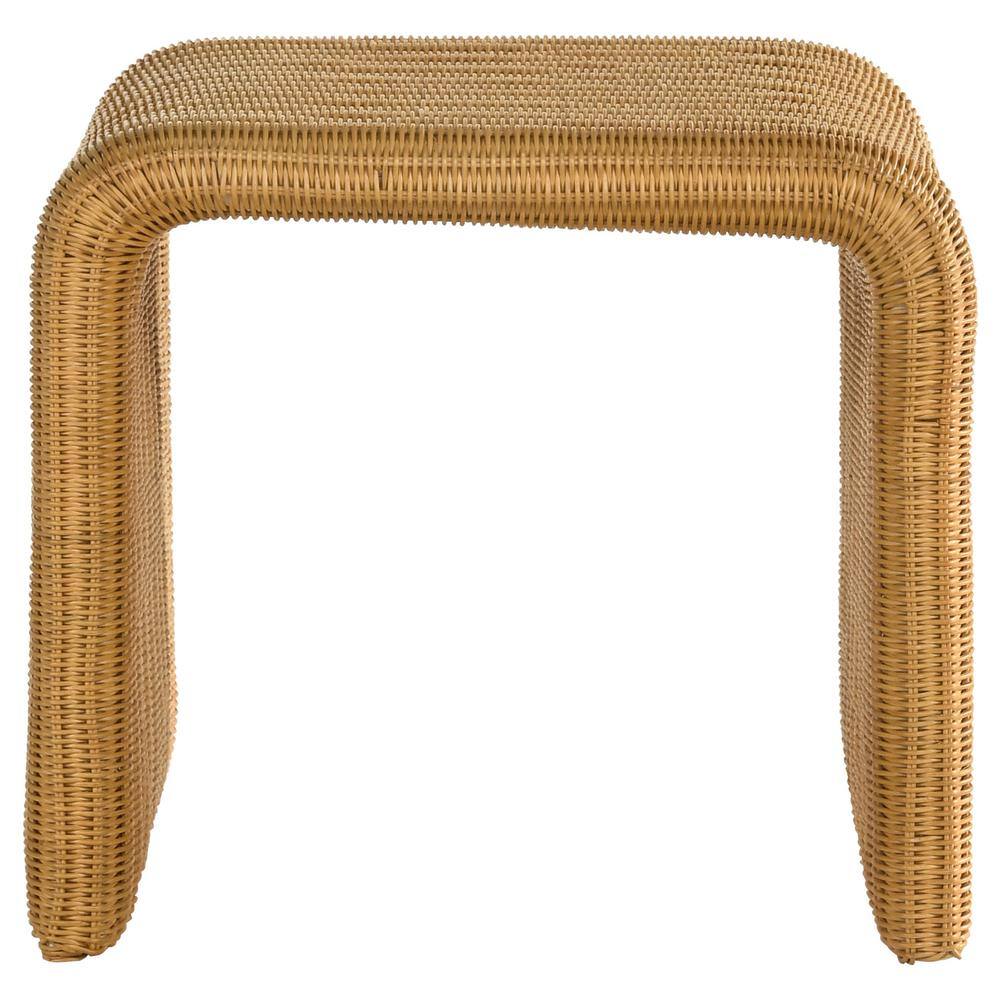 Juanita Natural Rattan Square Coastal End Table
