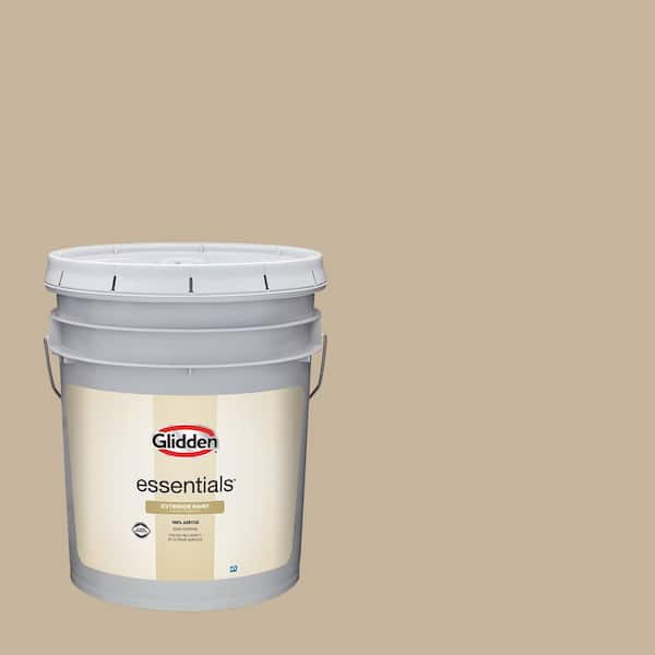 Glidden Essentials 5 gal. PPG1085-4 Best Beige Satin Exterior Paint