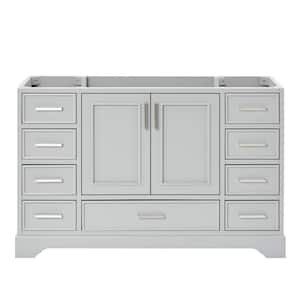 Stafford 54.75 in. W x 21.5 in. D x 34.5 in. H Bath Vanity Cabinet without Top in Grey
