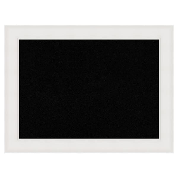 Amanti Art Textured White Framed Black Corkboard 33 in. x 25 in. Bulletine Board Memo Board