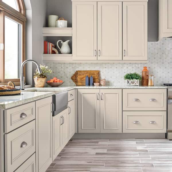1 gal. #PPU5-11 Delicate Lace Satin Enamel Interior/Exterior Cabinet, Door & Trim Paint