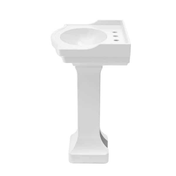 DreamLine Nile 24 in. L x 19 in. W Pedestal Bathroom Sink Base in