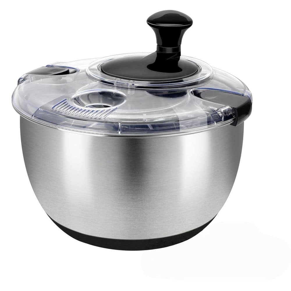 4.8 qt. Stainless Steel Salad Spinner, Vegetable Washer, BPA-Free Lettuce Dryer with Crank Design, Non-Slip Base price history on PriceWatchPro