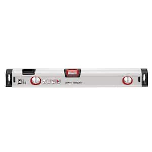 24 in. Heavy Duty Magnetic Aluminum Box Level with Optivision and Plumb Site