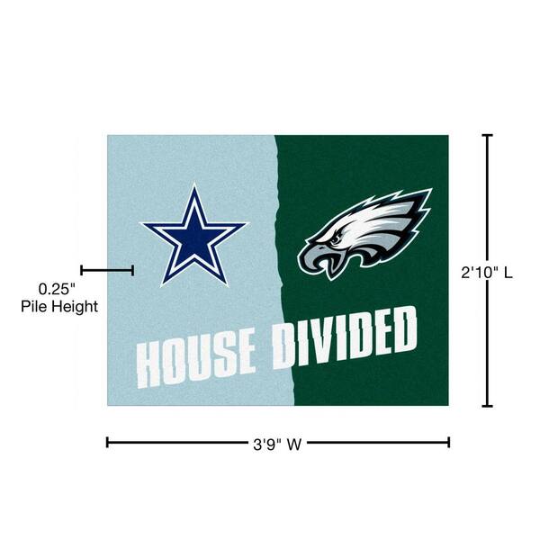 Fanmats NFL Cowboys / Eagles House Divided Rug