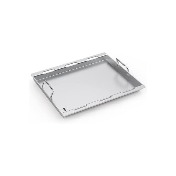 Easy Cleanup Stainless Steel Silver Grill Griddle for Healthy Cooking
