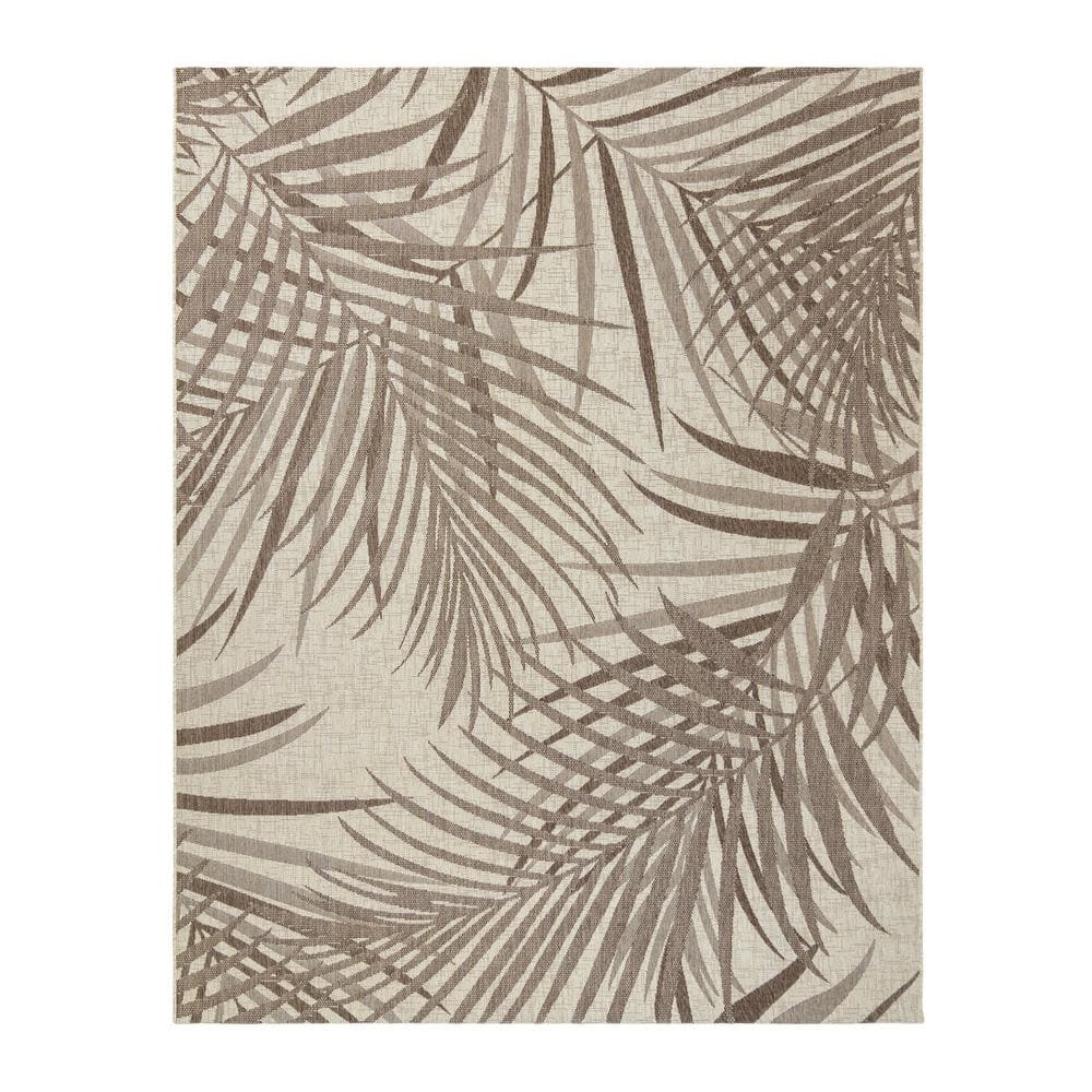 Paseo Paume Sand/Havana 9 ft. x 13 ft. Floral Indoor/Outdoor Area Rug price history on PriceWatchPro
